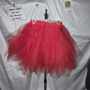 Girl's Size 6 Red Tulle Skirt New In Package